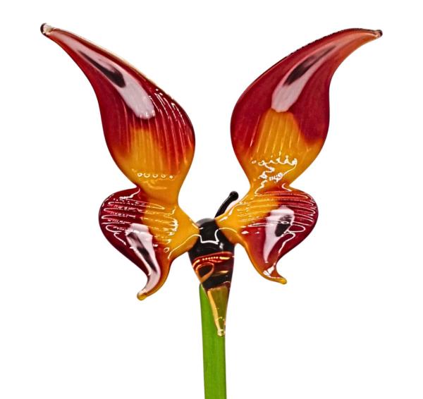 Pflanzenstecker, Schmetterling (gelb-rot)